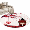 thumbnail image 1 of Valentine's Day Washable Area Rug&nbsp;3 ft Love Heart Tree Red Lips Rose Dwarf Soft Round&nbsp;Rugs for Living Room, Non Slip Carpet for Bedroom&nbsp;Entryway Dining Room, 1 of 9