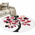 thumbnail image 1 of Valentine's Day Washable Round Area Rug 4 ft, Love Heart Tree, Soft Non Slip Rugs Stain Repellent Indoor Felt Carpet for Living Dining Room Bedroom Home Office, 1 of 9