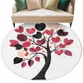 thumbnail image 1 of Valentine's Day Washable Round Area Rug 6 ft, Love Heart Tree, Soft Non Slip Rugs Stain Repellent Indoor Felt Carpet for Living Dining Room Bedroom Home Office, 1 of 9