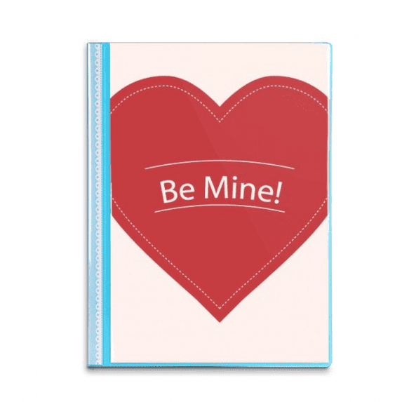 Valentine's Day White Be Mine Book Sheet Protectors Portfolio Binder Folder