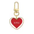 thumbnail image 1 of Valentine's Day White Be Mine Gold Heart Keychain Metal Keyring Holder, 1 of 3