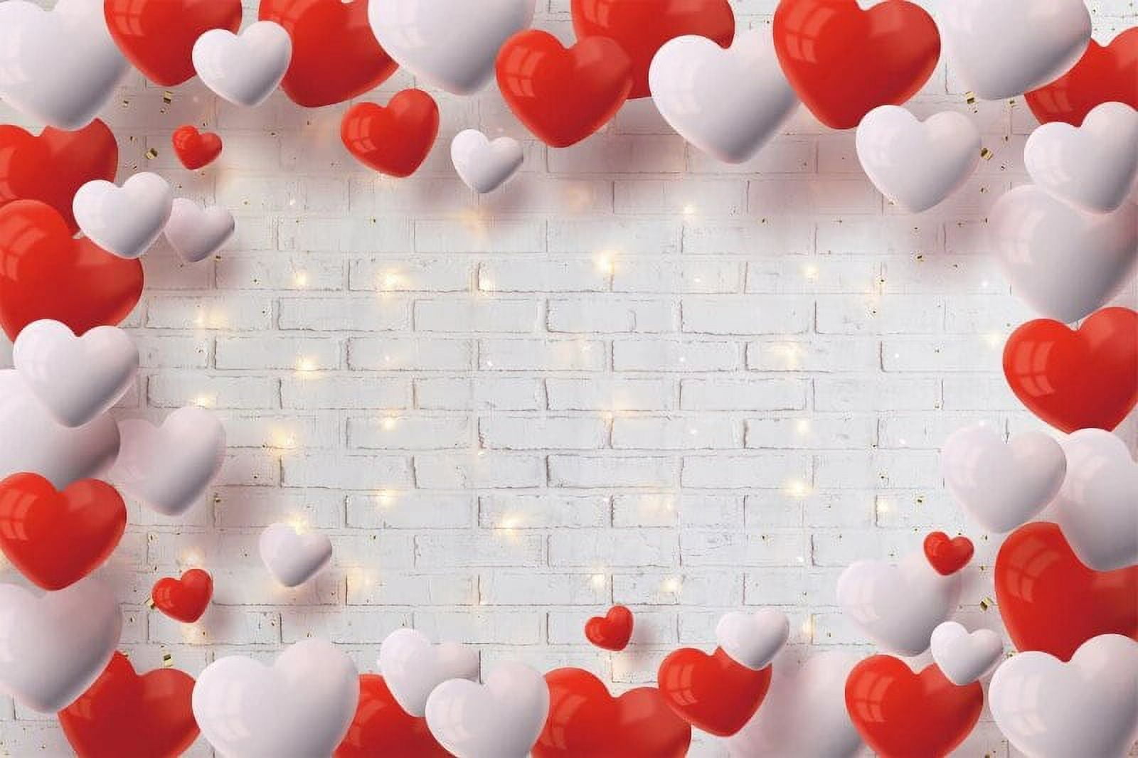 Valentine's Day White Brick Wall Photography Background Love Portrait