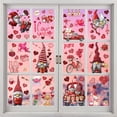 thumbnail image 1 of Valentine's Day Window Clings, 9Pcs Gnome Dwarf Heart Vinyl Window Sticker Decals for Valentines Party Galentines Anniversary Windows Decorations, 1 of 9