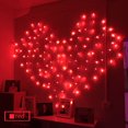 thumbnail image 1 of Valentine's Day Window Lights, 128 LEDs Red Heart Shaped Valentines Hanging String Lights, 8 Lighting Modes Valentine Red Curtain Lights for Window Curtain Party Valentines Day Decor Clearance, 1 of 7