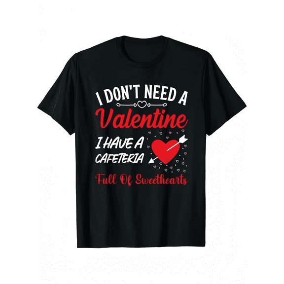 Women’s Valentine’s Day Short Sleeve T-shirt,Heart Print Shirt