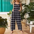 thumbnail image 1 of Valentine's Day Women's Overalls Cute Heart Print Sleeveless Straight Leg Jumpsuits Long Valentines Rompers with Pockets, 1 of 6