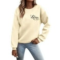 thumbnail image 1 of Valentine's Day Women's Sweatshirts Cute Candy Couple Love Heart Round Neck Long Sleeve Shirts Holiday Casual Trendy Loose Fit Tops, 1 of 4