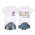 thumbnail image 1 of Valentine's Day Womens Casual Letter Double Printed Crewneck Short Sleeved Tshirt Top, 1 of 3