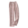 thumbnail image 1 of Valentine's Day Womens Flannel Pajama Pants Fluffy Comfy Loose Soft Plush Heart Print Home Pants Warm Fuzzy Pajama Bottoms, 1 of 6