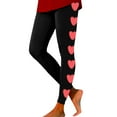 thumbnail image 1 of Valentine's Day Womens Leggings Plus Size Casual Printed Love Stretch Workout Yoga Pants Running Tights, 1 of 4