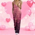 thumbnail image 1 of Valentine's Day Womens Overalls Wide Leg Pants Cute Heart Graphic Printed One Piece Rompers Trendy Valentine Vacation Outfits with Adjustable Straps, 1 of 3