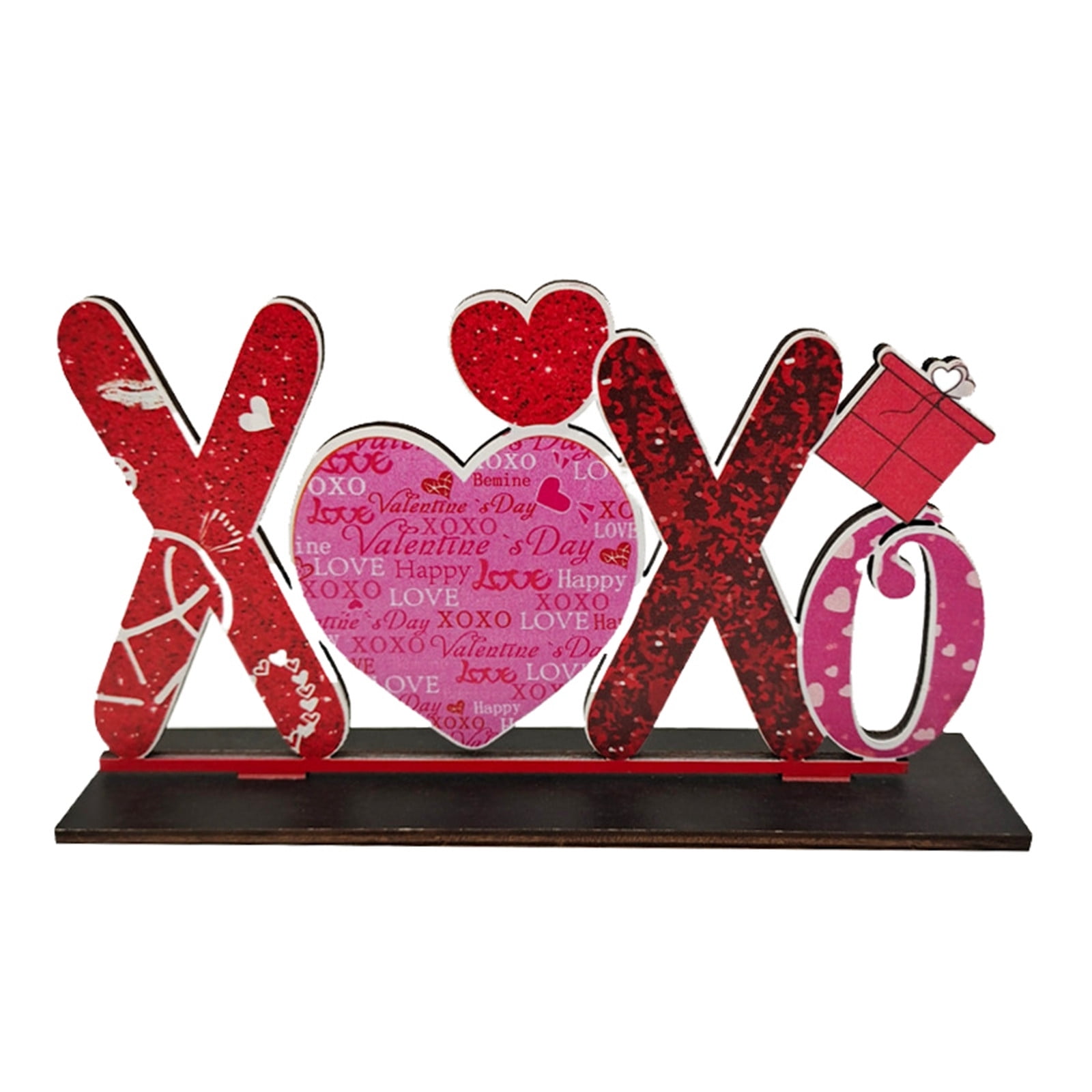 Valentine's Day Wood Sign Decorations, Romantic Valentine Tabletop