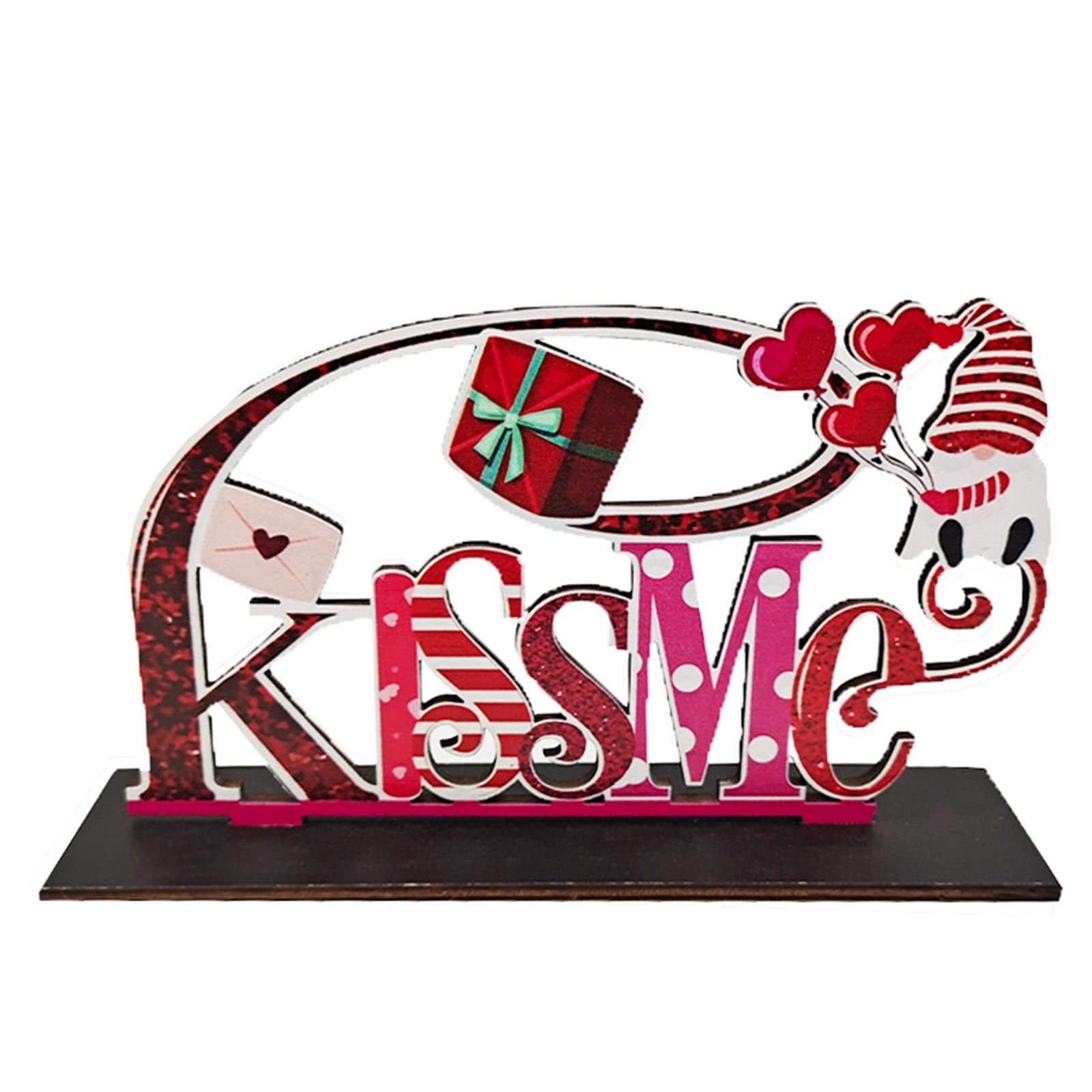 Valentine's Day Wood Sign Decorations, Romantic Valentine Tabletop