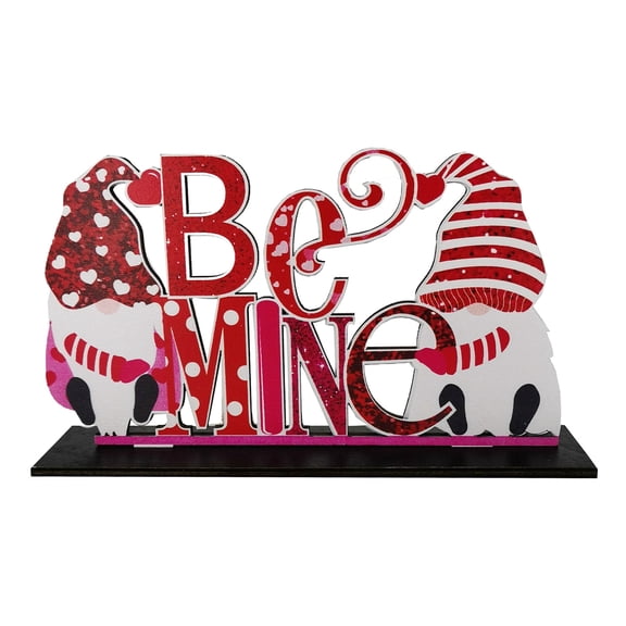 Valentine's Day Wood Sign Decorations, Romantic Valentine Tabletop Decor, Valentine Table Centerpiece Decorations, Valentine Day Gnome Heart XOXO Wooden Block Decor