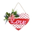 thumbnail image 1 of Valentine's Day Wooden Door Hanging Sign Welcome Heart Sign Rustic Wall Plaque Ornaments for Farmhouse Window Door Wall Porch Decor, 1 of 8
