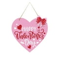 thumbnail image 1 of Valentine's Day Wooden Hanging Sign for Front Door - Happy Valentine's Wreath for Home Window Wall Outdoor Decor, 1 of 9