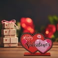 thumbnail image 1 of Valentine's Day Wooden Table Sign - LOVE Tabletop Decor ,Valentine Farmhouse Table Centerpiece,Heart Shaped Desktop Ornament For Valentine's Day Anniversary Wedding Party Home Tabletop Display, 1 of 6
