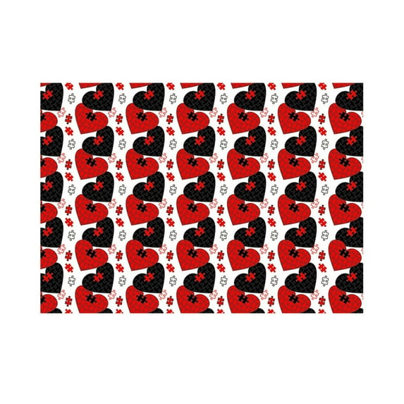 Valentine's Day Wrap Paper Roll for with Heart Patterns Quality Large Sheet for Craft Valentine Decor Home Decor