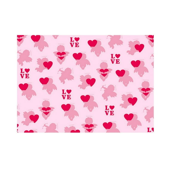Valentine's Day Wrap Paper Roll for with Heart Patterns Quality Large Sheet for Craft Valentine Decor Home Decor