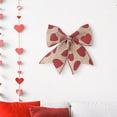 thumbnail image 1 of Valentine’s Day Wreath Bows Red Heart Burlap Ribbon, Polyester Decorative Bow for Front Door Tree Topper Reusable Heart Pattern Bow for Wreaths, Mailbox, Indoor Outdoor Home Valentine Decor, 1 of 1