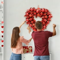 Valentine's Day Wreath Heart-shaped Wreath Decoration Valentine's Day Indoor Flower Wreath Decoration Valentines Day Decorations