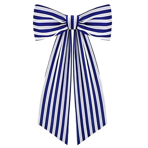 Valentine's Day Wreath Sash, 60-Inch Striped Polyester Ribbon for Front Door Decor, Wedding, Bridal Shower, Includes 1 Garland