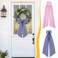 thumbnail image 1 of Valentine’s Day Wreath Sash 60 Inch | Striped Polyester Wreath Ribbon for Front Door, Wedding, Bridal Shower | Wrinkle-Resistant, DIY Home Décor Accessory, Versatile Red White Holiday Decoration, 1 of 7