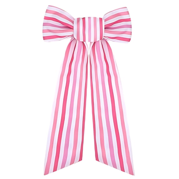 Valentine’s Day Wreath Sash with Striped Design, Festive Romantic Decor for Front Door, Indoor & Outdoor Wreaths, Wedding & Bridal Shower Home Decor