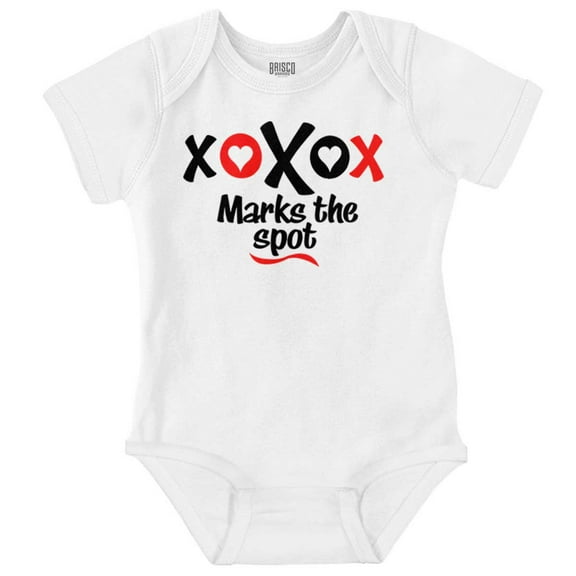 Valentine's Day XO Marks The Spot Bodysuit Jumper Girls Infant Baby Brisco Brands NB