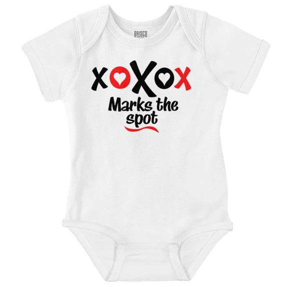 Valentine's Day XO Marks The Spot Bodysuit Jumper Girls Infant Baby Brisco Brands NB