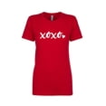 thumbnail image 1 of Valentine's Day XOXO Ladies Slim Fit Short Sleeve Holiday T-Shirt-Red-, 1 of 4