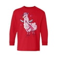 thumbnail image 1 of Valentine's Day Youth Long Sleeve Girls T-shirt Boys Lama Crewneck Tee for Kids, 1 of 4