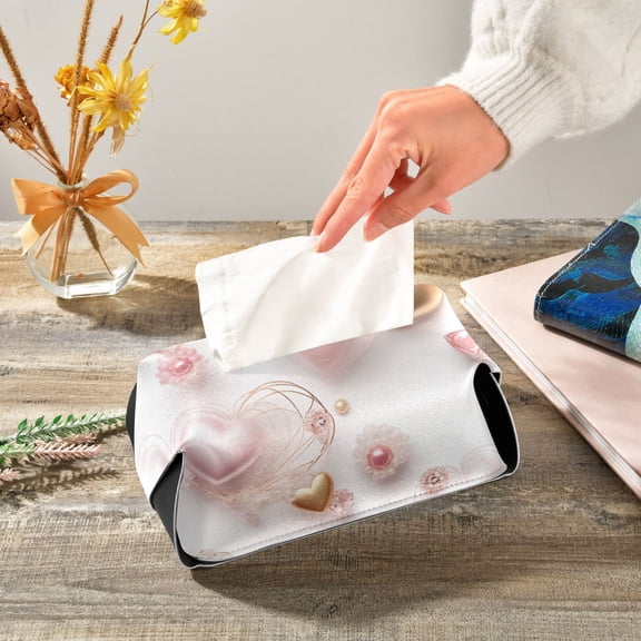 Valentine's Day and Balloons Napkin Dispenser Leather Paper Napkins Holders Elegant Modern Fancy for Kitchen Dining Room Table Decor