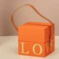 thumbnail image 1 of Valentine's Day gift box for girlfriend creative wedding candy box love love square box flower gift box orange A, 1 of 8