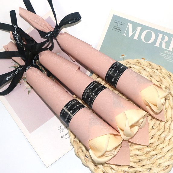 Valentine's Day gift soap flower single rose bright carnation soap flower activities creative small gifts - champagne