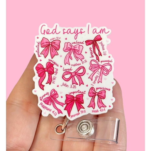 Valentines Day god Badge Reel, Heart Badge Reel, Retractable Badge Pull, Coworker Gift