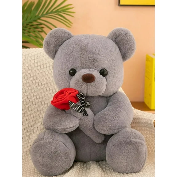Valentine's Day roses teddy bear animal plush toys for girls teddy bear dolls
