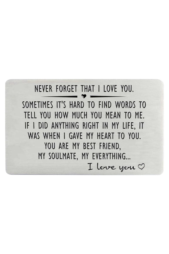 Valentine's Decoration | Valentine's Day Gifts | Fdelink Men's Wallet Card Slot, Husband's Birthday Love Letter to Wife, Valentine's Day Wedding, Suitable for Bride and Groom, Unisex