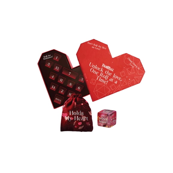 FanRoll/Metallic Dice Games Valentine's Advent Dice Calendar New