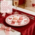 thumbnail image 1 of Valentine’s Disposable Tableware, Festive Party Paper Plates, Romantic Heart Theme 7-Inch and 9-Inch Paper Plates Cups and Tissue Set, Food-Grade Paper Party Supplies, 1 of 6