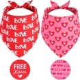 thumbnail image 1 of Valentine's Dog Bandanas, Triangle Reversible Sweetheart Scarf for Boy and Girl, Love Bibs Accessories for Large and Extra Large Dogs, 1 of 6