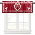 thumbnail image 1 of Valentine's Farmhouse Window Valances,54" x 18"Kitchen Valance,Rod Pocket Window Valance, 1 of 2
