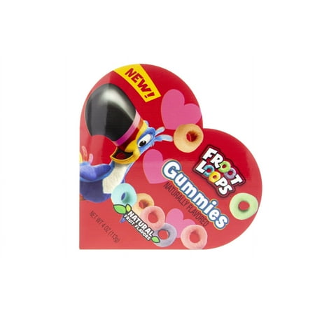 Froot Loops Faux Heart Box with Gummies, 4 oz