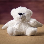 Plush Gear 6" White Colorama Bear   Soft Stuffed Animal Plush Toy for Kids, Toddlers & Collectors