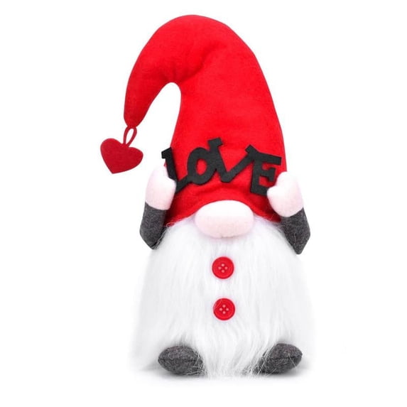 Valentine's Gift Valentines Day Gnome Plush Scandinavian Tomte Elf Decorations LED Light Ornaments Swedish Tomte Dwarf Figurines