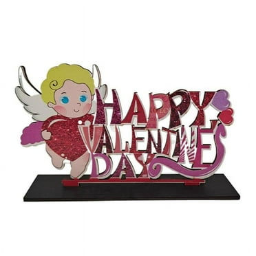 Valentine's Gift Wooden Be Mine Letters for Couple Room Decoration Cartoon Style Valentine's Day