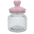 thumbnail image 1 of Valentine's Glass Container with Heart Ceramic Lid, Themed-Party Multi-Use Storage Organizer Clear Jar Canisters Gift Stuff Favor Reusable Home Kitchen Decorations, 1 ct. (4.33x6.49-in.), 1 of 5