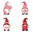 thumbnail image 1 of Valentine's Gnome Figurines, 4pcs Faceless Wooden Board Decor, Holiday Shelf Sitters for Romantic Vignettes, 3"x5.3", 1 of 8