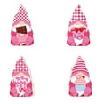thumbnail image 1 of Valentine's Gnome Figurines, 4pcs Faceless Wooden Board Decor, Holiday Shelf Sitters for Romantic Vignettes, 3"x5.3", 1 of 8