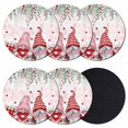 thumbnail image 1 of Valentine's Gnomes Coasters Set of 6, Absorbent Coasters for Drinks, Weeping Eucalyptus Pink Red Love Heart Coaster for Desk Coffee Table Protection, Home Decor House Warming Gifts 4", 1 of 8